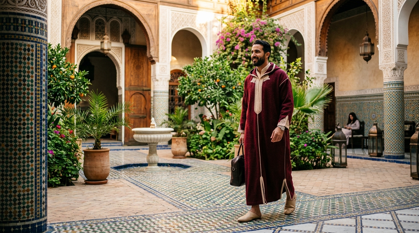 Djellaba Ceremonial Fassi en Riad